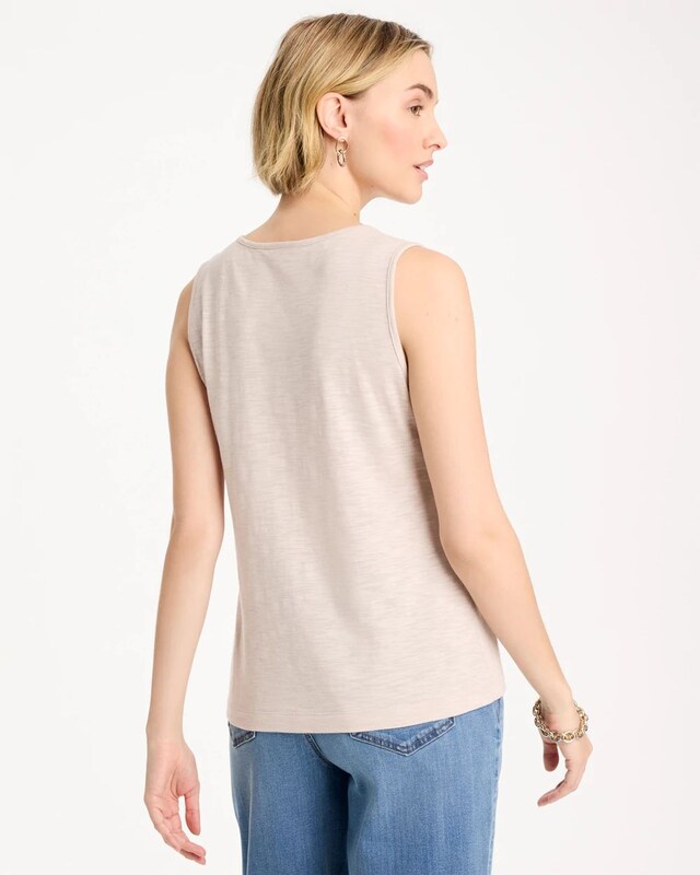 Embroidered Scoopneck Tank - image 3